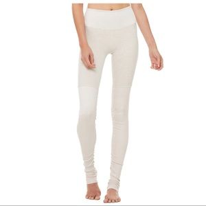 SOLD. Alo Yoga. Bone Heather Alo Soft Goddess Leggings. Size S
